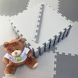 Kit 20 Tapete Tatame EVA Tons De Cinza 50x50x1cm 10mm