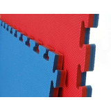 Kit 20 Tatames Eva Dupla Face Azul E Vermelho 50x50x3cm
