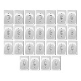 Kit 20 Tomada 10a E 5 Interruptor Simples Embutir 4x2 Ilumi