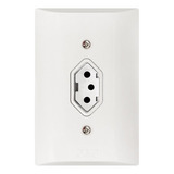 Kit 20 Tomada Simples C Placa Espelho 2p t 20a C Inmetro Cor Branco