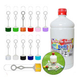 Kit 20 Tubetes Bolha De Sabão 13 Cm Com Refil De 1 Litro