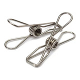 Kit 20 Un Prendedor Pregador De Roupas Inox E Embalagens