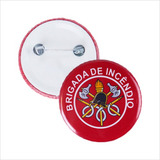 Kit 20 Uni Botons Botton Broches Brigada De Incêndio 3 5cm