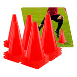 Kit 20 Unidades Cones Agilidade 23cm Pista E Campo -vermelho