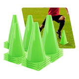 Kit 20 Unidades Cones Agilidade 23cm Pista E Campo Verde