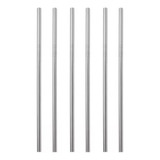 Kit 200 Canudos Metal Aço Inox Reto Curvo Grosso Fino Escova