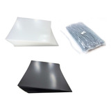 Kit 200 Capas E 100 Espirais Cristal Para Encadernação 07mm