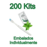 Kit 200 Escovas Dente E Creme