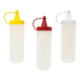 Kit 200 Frasco Bisnaga 250ml Molho Catchup Maionese Mostarda
