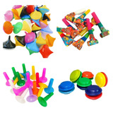 Kit 200 Mini Brinquedos Coloridos Brindes Lembrancinhas
