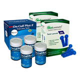 Kit 200 Tiras Lanceta Simples Medir Glicose On Call Plus
