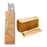 Kit 2000 Sacos 7x24cm Talher Papel Kraft Liso Eco Atacado