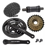 Kit 21 Marchas Corrente Catraca 7 Coroa Bike Aro 26 29