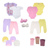 Kit 21 Pçs Maternidade Roupa De Bebê Menina E Menino