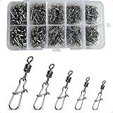 Kit 210 Snap Girador Lorben Pesca Engate Rápido Com Estojo De Armazenamento GT6344