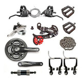 Kit 21vel Bike Gta Alavancas Cambios Catraca V brake Pedal