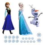 Kit 22 Adesivos De Parede Frozen - Elsa, Anna, Olaf E Neve