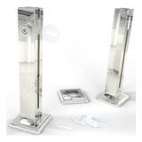 Kit 22 Coluna Torre Inox 30 Cm Guarda Corpo 1 Furo