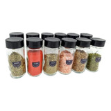 Kit 22 Potes Tempero Potes Condimento 50 Etiquetas Cor Transparente