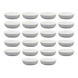 Kit 22 Travessa Refratário Borda Alta Porcelana 5x17 2 linha