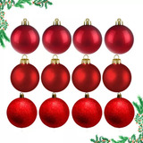 Kit 24 Bola Enfeite De Natal Para Arvore Decoração Festa 4cm