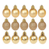 Kit 24 Bolas Bolinhas 5cm De Natal Enfeites Pendentes Cores Cor Dourado