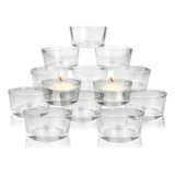 Kit 24 Castiçal De Vidro Redondo Para Vela Decoração Pote
