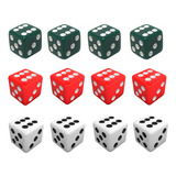Kit 24 Dados Jogos Mesa Tabuleiro 14mm 6 Faces Rpg Conjunto Cor Verde