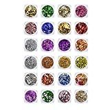 Kit 24 Folhas Fios De Ouro Multicolor Encapsulamento Unhas
