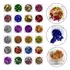 Kit 24 Folhas Fios De Ouro Multicolor Encapsulamento Unhas