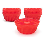 Kit 24 Formas Mini Pudim Cupcake Bolo Assadeira Silicone