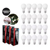 Kit 24 Lampadas Led Bulbo 9w Soquete E27 Bivolt Avant Cor Da Luz Branco frio