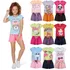 Kit 24 Peças Roupa Infantil Menina   12 Blusas   12 Shorts