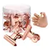 Kit 24 Presilhas Inox Rose Gold Para Curvatura Unhas De Gel