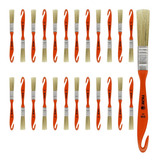Kit 24 Trinchas Pincel Tigre Madeira Verniz Branca 1 2 696