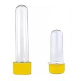 Kit 24 Tubetes 8cm E 13cm Tubos Doces Frasco Para Balas Mimos Temperos Especiarias Para Lembrancinhas Decoração Festas Aniversários Mimos Amarelo 