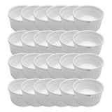 Kit 24x Ramekin 135ml Porcelana Molho Molheira Finger Foods