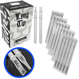 Kit 25 Agulhas 25 Long Tips Tattoo Tatuagem Rl Rs Mg Rm Mr