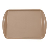 Kit 25 Bandeja Restaurante Self Service Fast Food 44x30 Cor Bege