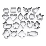 Kit 25 Jogos Cortador Petit Four inox Com 20 Pç Inox