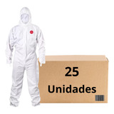 Kit 25 Macacão Químico Impermeável Pintura Descartável Epi