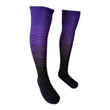 Kit 25 Meião Futebol Profissional Degrade Roxo Com Preto