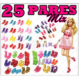 Kit 25 Pares De Sapatos Para Boneca Barbie Lote Sapatinhos