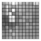 Kit 25 Pastilhas Adesivas Metalizada Prateada 30cmx30cm D50