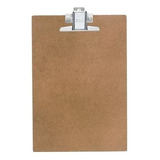 Kit 25 Prancheta A4 Oficio De Madeira Prendedor Metal