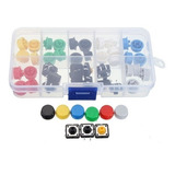 Kit 25 Push Button Chave Táctil Com Capa Arduino