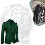 Kit 25 Sacos Protetores Para Roupa Capa Lavanderia 60x95 Protetora Terno Casaco Jaqueta Camiseta Transparente