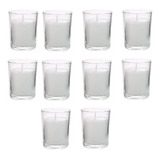 Kit 25 Velas Decorativa Copo De Vidro Transparente Sem Aroma