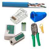 Kit 25m Cabo Rede Furukawa 10 Rj45 Teste Alicate Bat
