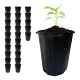 Kit 25un Vaso Embalagem C alça P mudas Preto Nutriplan 21l